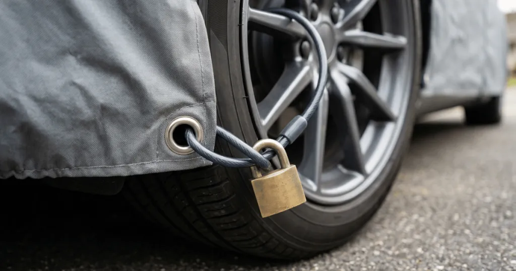anti theft car cover lock