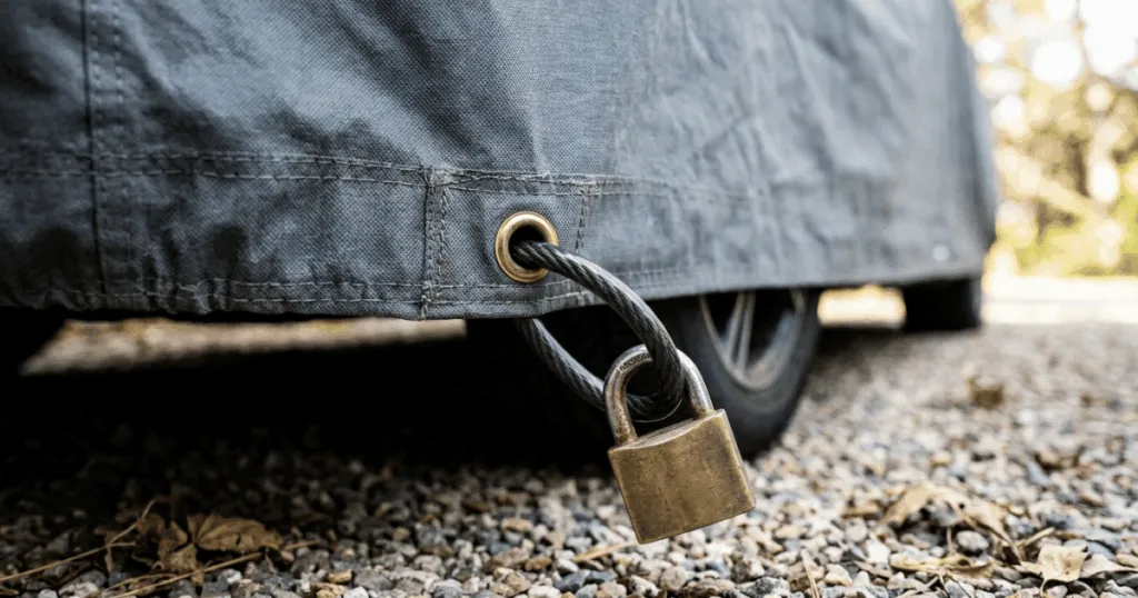 car cover cable lock loop