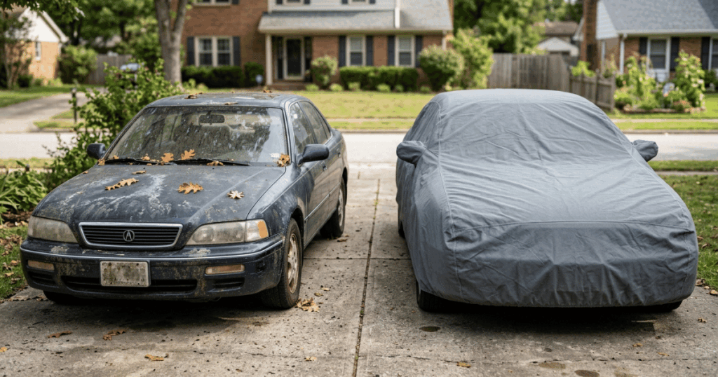 car cover vs no cover