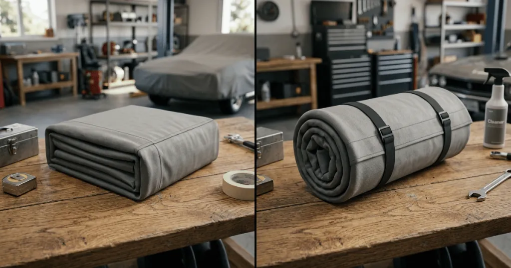 folding vs rolling car cover