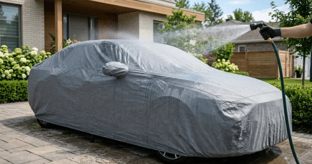 how to clean a car cover?