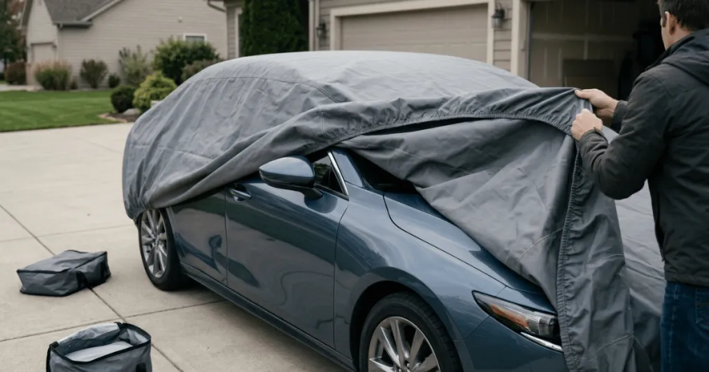 how to install a car cover?
