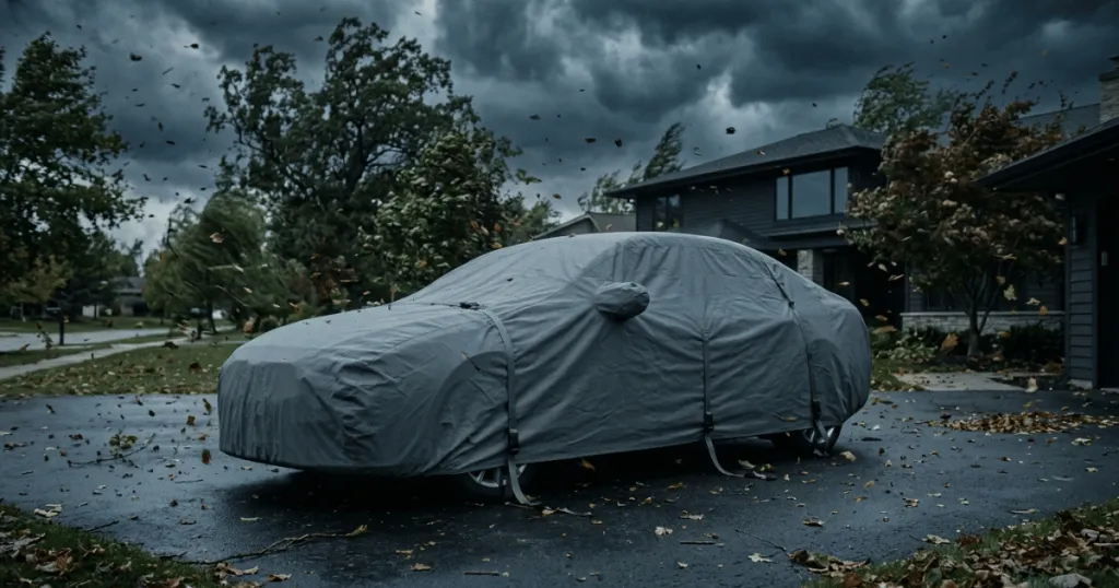 tie down strap car cover